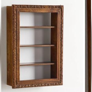Elegant Brown Wooden Wall Shelf